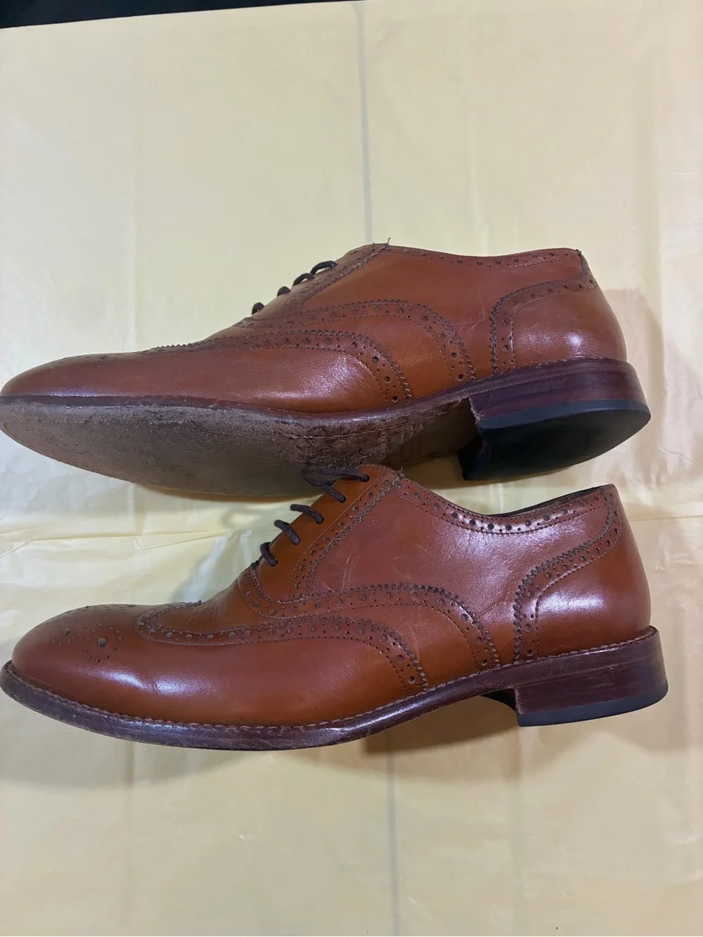 Beckett Simonon Tan Leather Wingtip Oxfords A2